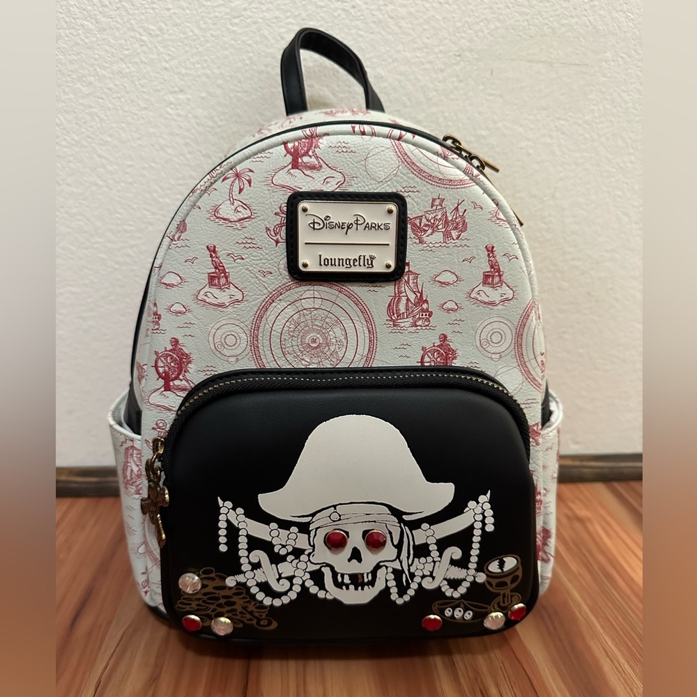 NWT Loungefly Disney Parks Pirates of the Caribbean Skull Backpack